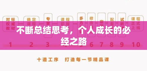 不断总结思考，个人成长的必经之路