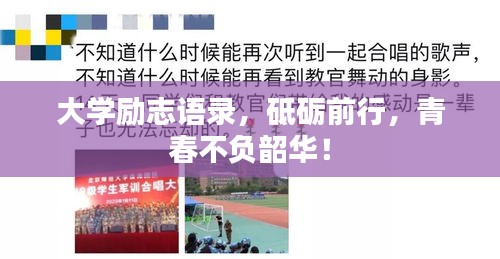 大学励志语录，砥砺前行，青春不负韶华！